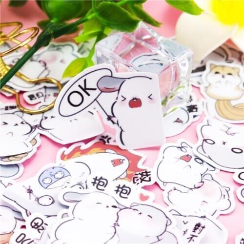 40pcs Creative Cute Self-made Cute rabbits scrapbooking for Phone Luggage Cartoon fairy Paper stickers / Waterproof stickers