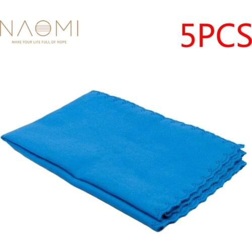 Naomi 5PCS Microfiber Cleaning Polishing Polish Cloth For Clarinet Trumpet Sax Cloth