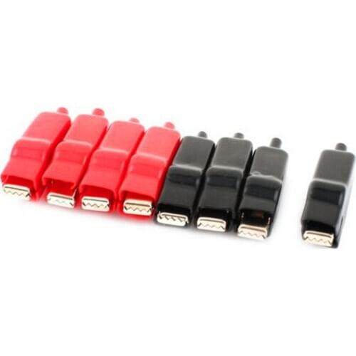 8 Pcs 78mm Length Electric Alligator Test Clip Clamp Red Black