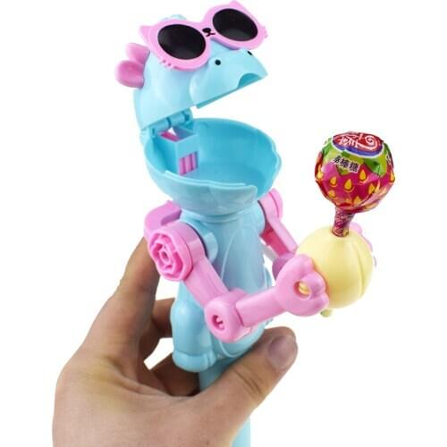 Xinqite Dinosaur Lollipop Robot Creative Trick Candy Eating Robot Fools Day Gift Food Toys