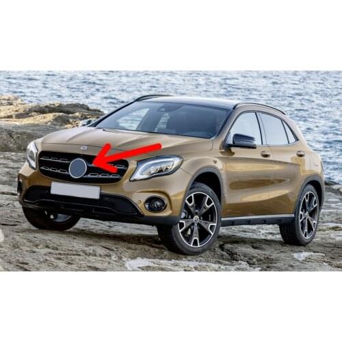 For Mercedes w156 Matte Black Grill Star Emblem Front Grille Badge GLA Class 2013-2021 Aftermarket A0008171016