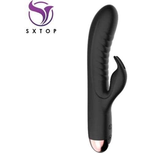 10 Vibration Rabbit Vibrator Trigger Moving Female Clit Massage Dildo Dual motor Women Vagina Sex Toy