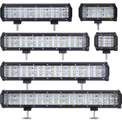 4 6.5 12 17 20 22 inch LED Light Bar 4 Rows LED Bar LED Work Light for Car Tractor Offroad Truck 4x4 4WD ATV SUV 12V 24V