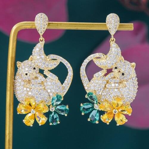 GODKI New Trendy Geometric Earring For Women Wedding Party Indian Dubai Bridal Jewelry boucle d'oreille femme Gift