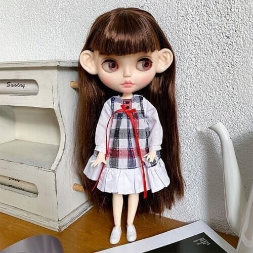 Blyth Doll Blyth Frosted White Skin 1/6 BJD Ball Jointed Doll Custom Dolls for Girl Gift for Doll Collection