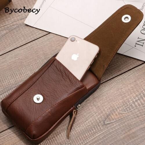 Bycobecy Men Waist Bag Packs CellPhone Zipper Wallet Belt Holster CaseTravel Wallet Coin Card Outdoor sports Purse Shopping Bags