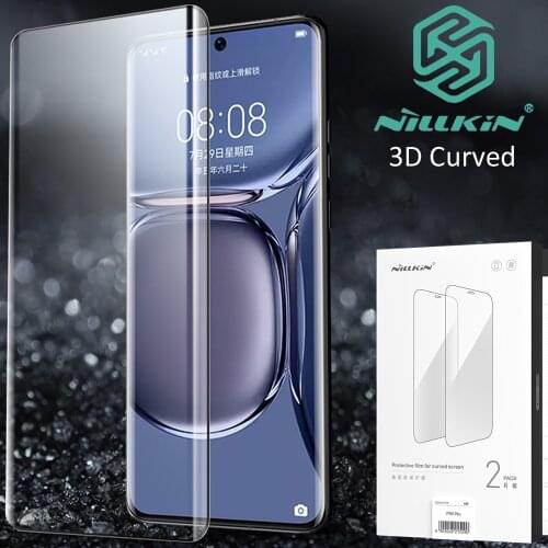 Nillkin 3D Curved Tempered Glass For Huawei P50 Pro Full Screen Glue Cover Protective oleophobic