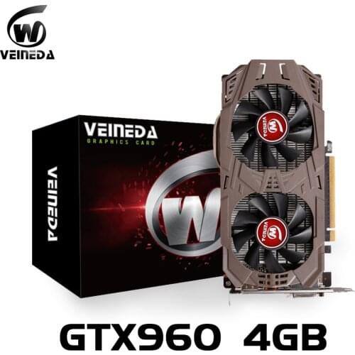 VEINEDA Video Card GTX 960 4GB 128Bit GDDR5 Graphics Cards for nVIDIA VGA Cards Geforce GTX960 4gb Dvi game