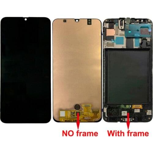 Original Super AMOLED 6.4" LCD For SAMSUNG Galaxy A50 A505 A505F LCD Display Touch Screen Digitizer frame For Samsung A50 LCD