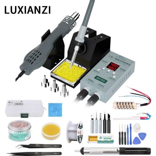 LUXIANZI Hot Air Gun BGA SMD Rework Weld Station For Soldering Iron Electric Welding Repair Tools LCD Display Soldering Station