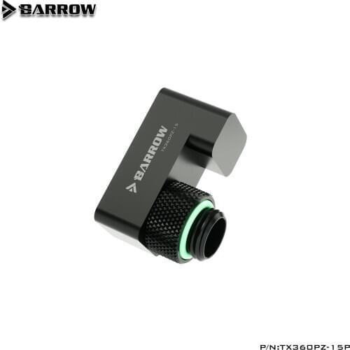 BARROW G1/4" 360 Rotary Offset Connector Suitable for Adjustment Connection Less Than 15mm Cooling POM Adapter Male to Famale