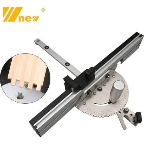 450mm Miter Gauge with Tenon and Track Stop Woodworking Table Saw/Router Miter Gauge Sawing Assembly Ruler DIY Tools
