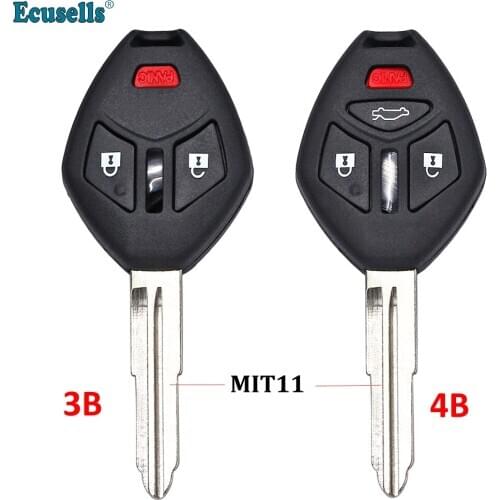2+Panic or 3+Panic buttons Replacement Remote Key Shell key case cover for MITSUBISHI Galant Eclipse Outlander MIT11 Right blade