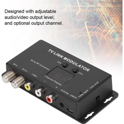 TM70 UHF TV LINK Modulator AV to RF Converter IR Extender 21 Channel Display PAL/NTSC optional UHF tv link modulator CATV system