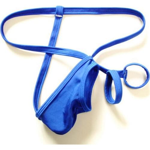 Mens panties sexy underwear men underpants gay micro Thongs tanga Solid color Hollow out Circle Open file String Fun No trace