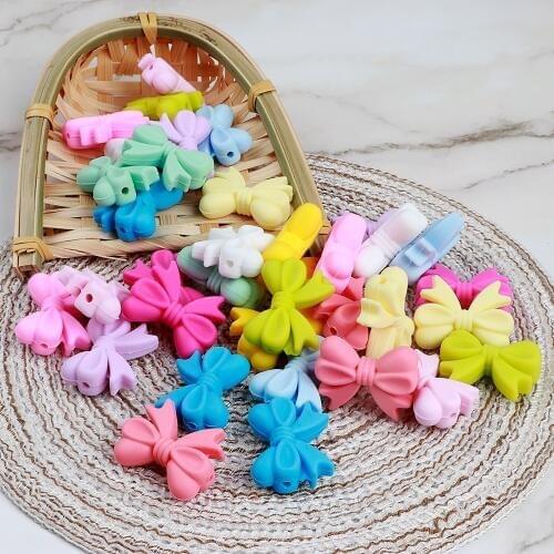 10pcs Silicone Beads For Baby Food Grade Cute Silicone Beads