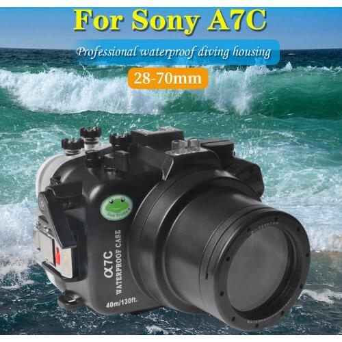 Seafrogs IPX8 40meter/130ft Waterproof Camera Housing For Sony A7C with 28-70mm lens with 67mm flat port
