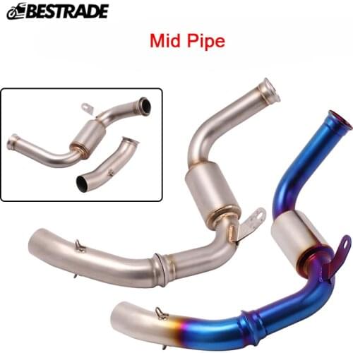 Motorcycle Exhaust System Connect Link Pipe Stainless Steel Silp on 51mm Exhaust Pipe Modified For DUKE 125 250 390 RC390 17-21