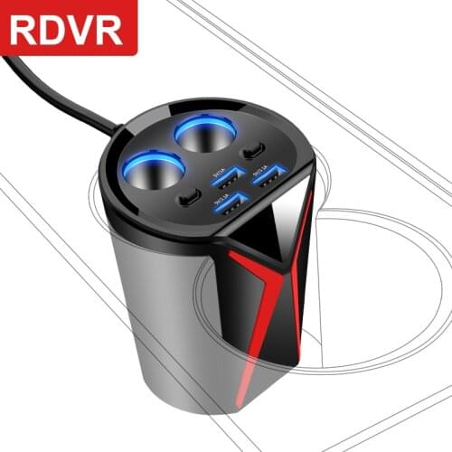 Premium quality 3 USB Car charger mobile phone charger adapter 3.1A with 2 cigarette lighter for iphone x xiaomi samsung ipad