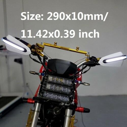 1 Pair Motorcycle Handlebar Hand Guards with LED Light Hand Guards Protectors for ATV Motocross Dirt Bike