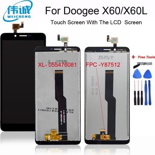 100% Tested Display Sensor LCD For doogee X60 LCD Display And Touch Screen assembly X60 L X60L LCD Screen Replacement +Tools