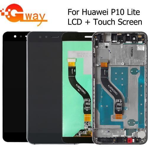 AAA Quality LCD For HUAWEI P10 Lite Lcd Display Screen For HUAWEI p10 lite WAS-LX1 WAS-LX1A WAS-LX2 WAS-LX3 lcd with frame