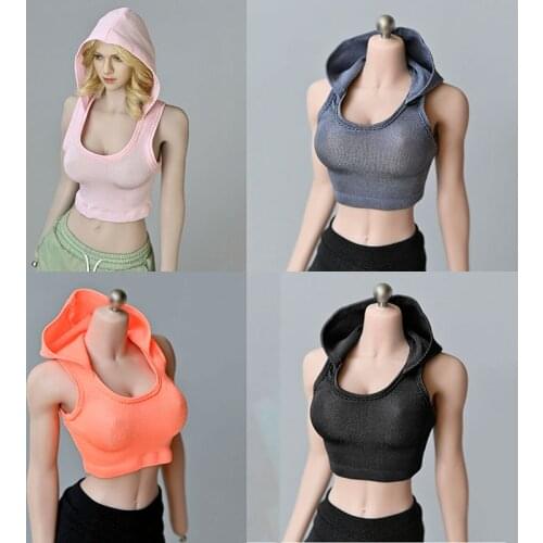 1/6 Female Hooded Sleeveless Vest Soldier Clothes Model Fit 12'' TBL Action Figure Dolls