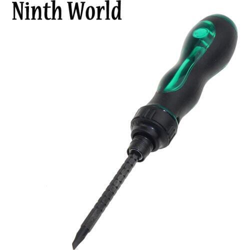 1 Pcs Ratchet Screwdriver Phillips Flat Double-end Screw Driver Magnetic Screwdriver Head Hand Tools Multitool Two Color