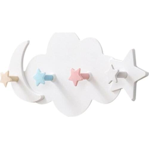 1 pcs Self Adhesive Hooks Plastic Clothes Hanger Cute Wall Mounted Coat Hook Kid Children Room Wall Decorative Accessories 30cm