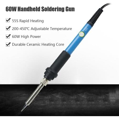 15 PCS Soldering Gun Kit 60W Soldering Gun Adjustable Temperature Fast Heating Ceramic Core Electric Soldering Iron Welding Tool