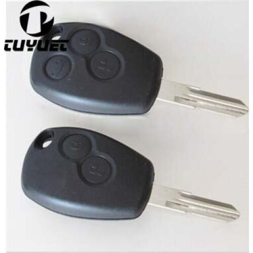 2 3 Buttons Replacement Car Remote Key Shell for Renault with Uncut Blade FOB Key Blanks Case
