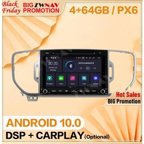 2 DIN 64G DSP Carplay Android 10.0 Player 2016 For KIA SPORTAGE Car Multimedia Player Head Unit GPS Navigation Radio Auto Stereo