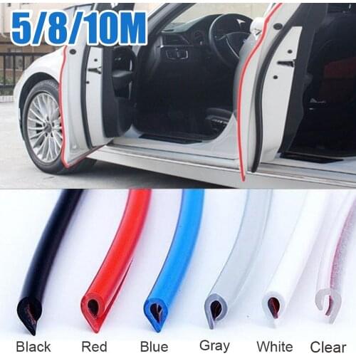 5M/8M/10M Universal Car Door Edge Guards Strip U Shape Flexible Car Door Protector Rubber Anti-Collision Rubber Trim Seal Lining