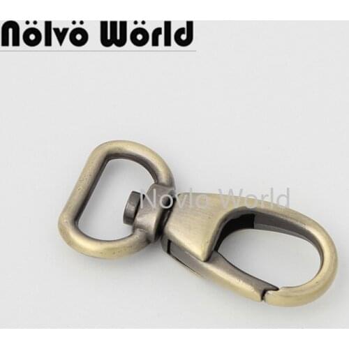 50 pieces 5 colors 38*14mm metal brush antique color bag chain hanger snap hook for woman handbag clasp clip purse accessories