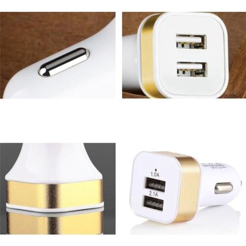 8 STYLE High Quality 2100ma Car Charger Dual USB Fast For IPhone Samsung Mobile Phone Charger Adapter Charging Universal Xi B4C4