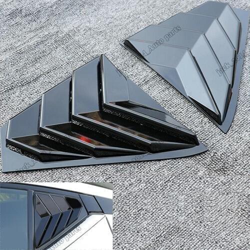 Black Gloss Side Vent Window Scoop Louver 2pcs Trim For Nissan Teana Altima 2019 Auto Accessory Exterior decoration Trim