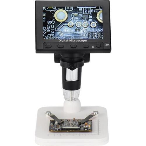 1000x 2.0MP USB Digital Electronic Microscope 4.3"LCD Display VGA Microscope with 8LED and Stent for PCB Motherboard Repairing