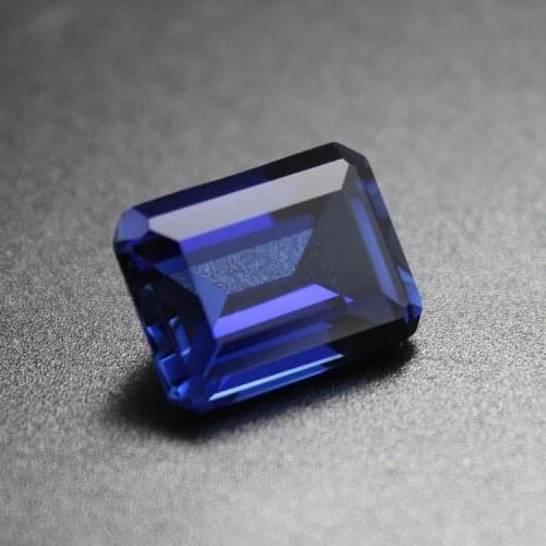 Royal princess blue stone stone beads Rectangle loose stones corundum jewelry making DIY