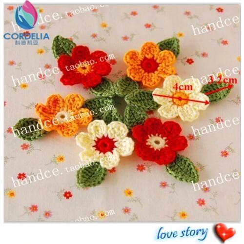 2016 fashion 12 pis/lot natural cotton crochet lace mini real touch lily flower with leaves as novelty household accessories