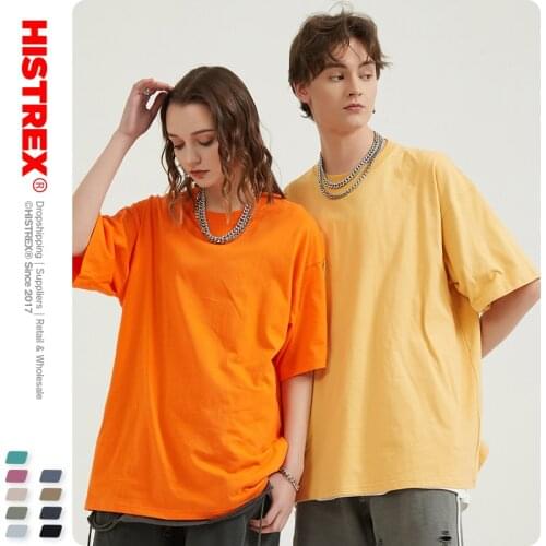100% Cotton 190g Loose Fit Dropped Shoulder Men T Shirt Drop Shipping Streetwear Print HipHop Short Sleeve To Tshirt Man PGQ9D