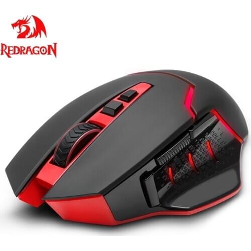 Redragon MIRAGE M690 USB Wireless 2.4G Gaming Mouse 4800DPI 8 buttons Programmable ergonomic for overwatch gamer Mice PC compute