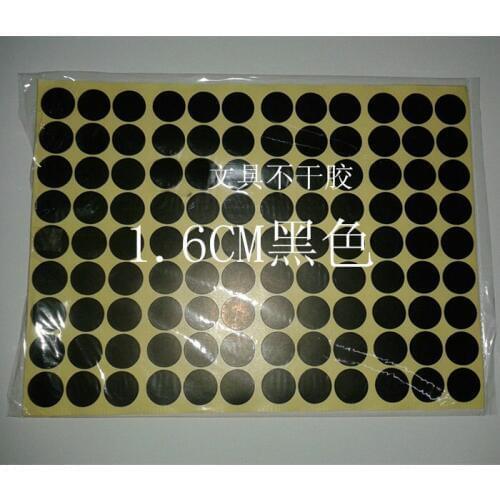 10000 Pieces Black Label Stickers Round 16x16mm Diameter 16mm Coated Paper For Cover Labels Remark Labels