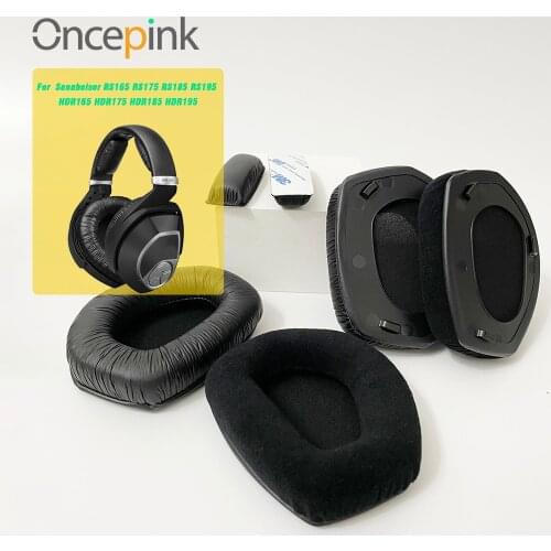 Oncepink Replacement EarPads Headband For Sennheiser RS165 RS175 RS185 RS195 HDR165 HDR175 HDR185 HDR195 Headphone Ear Cover