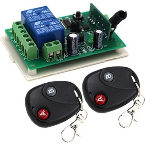 Latest DC24V 2CH RF Wireless Remote Control Switch Latched add Freely Remote Control Switch System Toggle 315MHZ/433MHZ