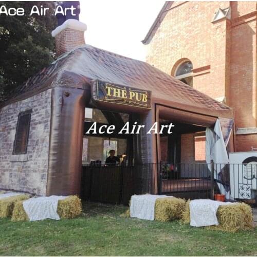 New arrival 5x5m Inflatable Irish pub portable bar tent with cheap price air wine house tent for party decoration