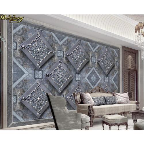 Beibehang Custom Photo Wallpaper Mural Modern Fashion Hard Pack Lingge European 3d TV Background Wall wall papers home decor