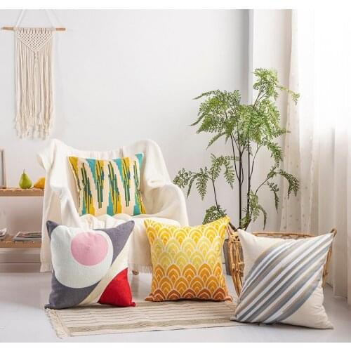 European Style Four-corner Pillow Stretch Cotton Seat Cushion Elastic Smooth Pillowcase Waist Back Chair Pad For Home Decoration