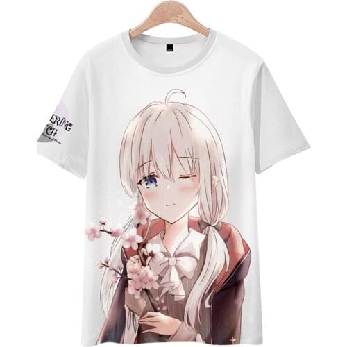 The Journey of Elaina T-shirt 3D Kawaii Tee shirt clothe Anime Streetwear elania t-shirts for Men and Women