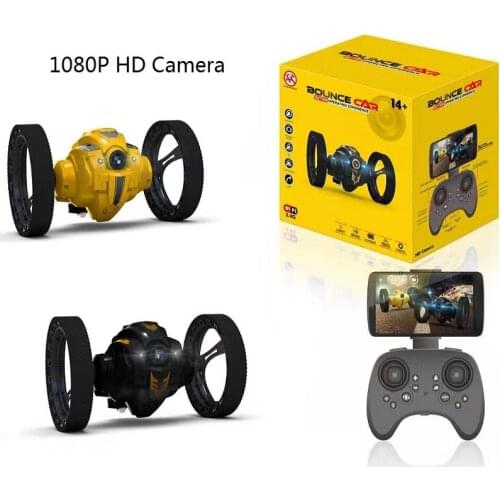 RC Bounce Car 2.4G Jumping Car No camera or with WIFI camera 2.0mp Flexible Wheels Rotation LED Night Light RC Robot Car
