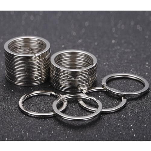 20pcs Split Key Rings 1.5x25mm Metal Hook Ring for DIY Keychain Making Handmade Jewelry Connectors Accessories High Quality